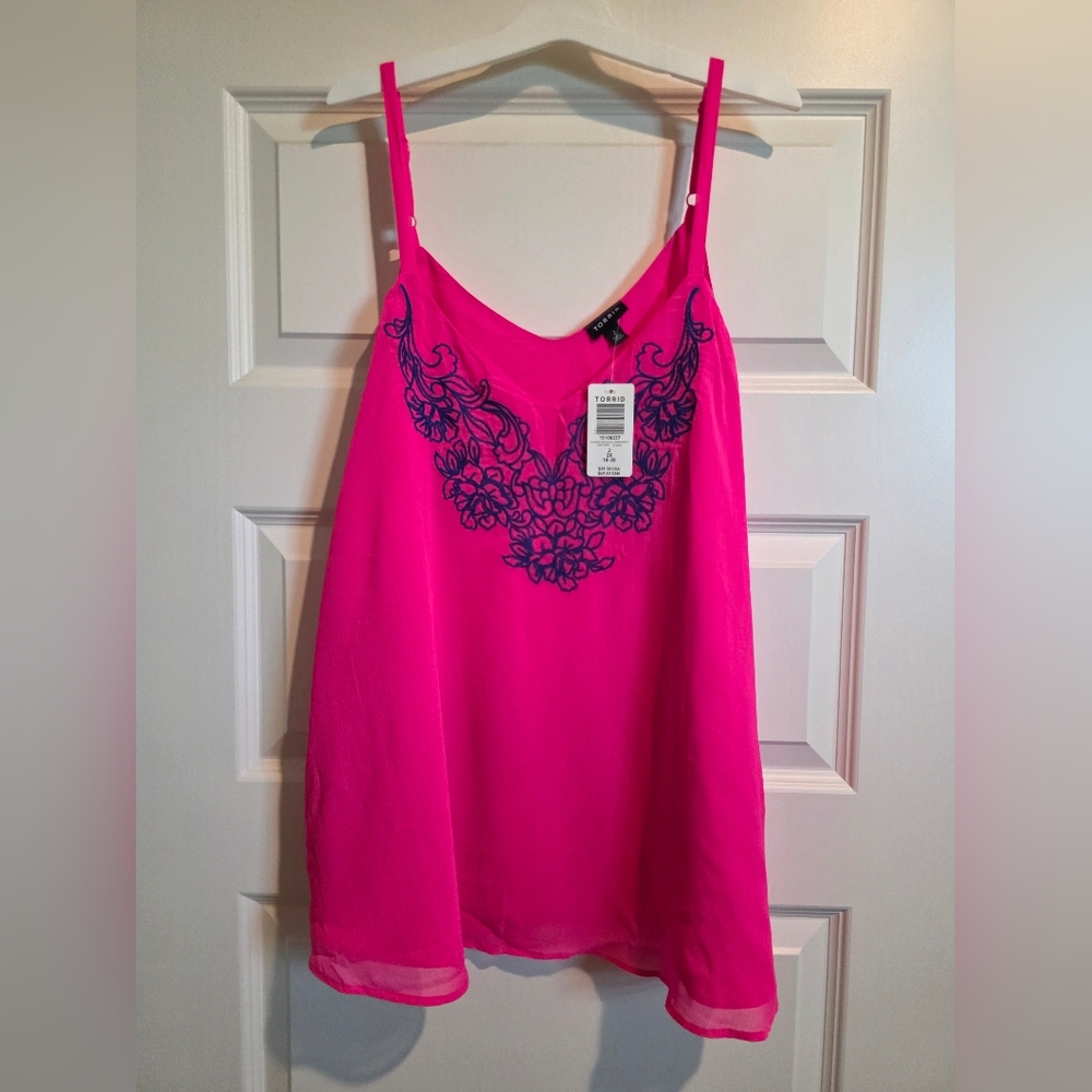 Torrid Pink Embellished Camisole Top